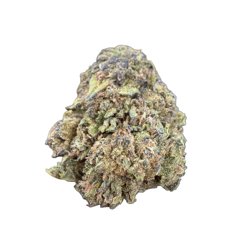 Hand holding a large cannabis bud with a label reading 'Ortoz' over a pile of cannabis buds.